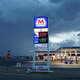 Gas prices at a fuel station near Truth Or Consequences, New Mexico on August 16.